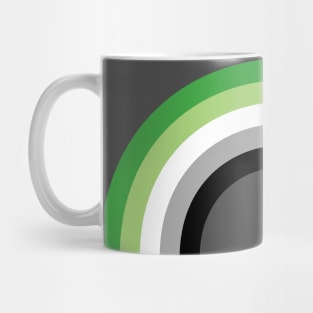 Aromantic Pride Rainbow Mug